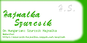 hajnalka szurcsik business card